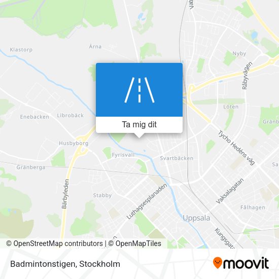 Badmintonstigen karta