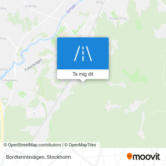 Bordtennisvägen karta