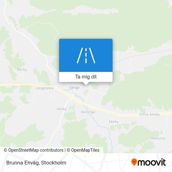 Brunna Enväg karta
