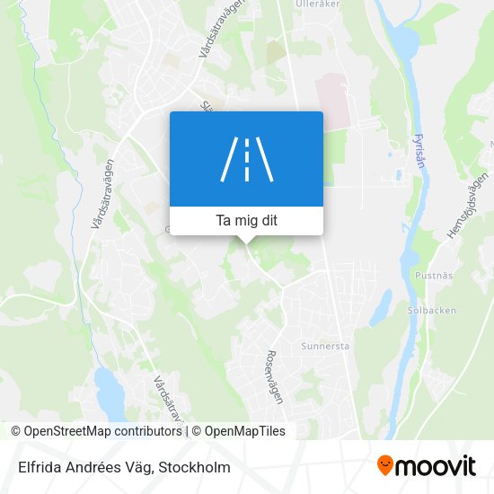 Elfrida Andrées Väg karta