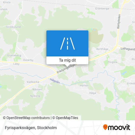 Fyrisparksvägen karta