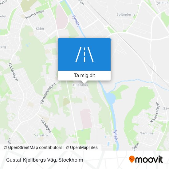 Gustaf Kjellbergs Väg karta