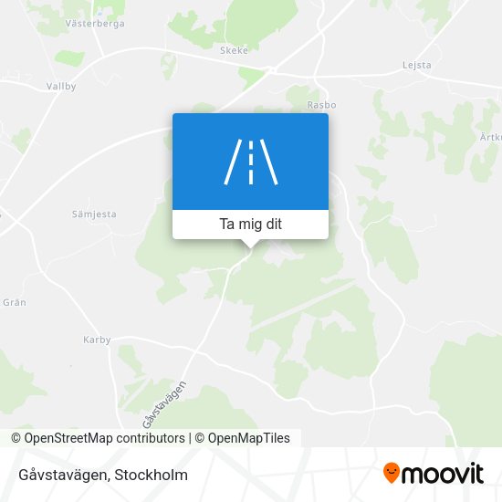 Gåvstavägen karta