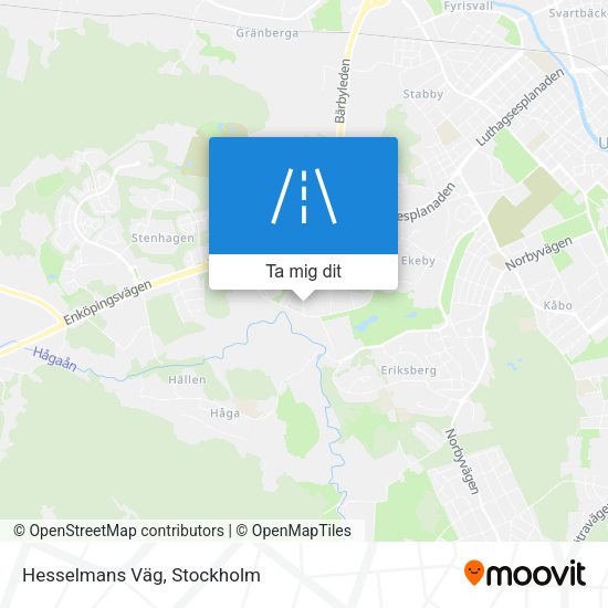 Hesselmans Väg karta