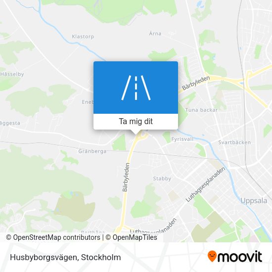 Husbyborgsvägen karta