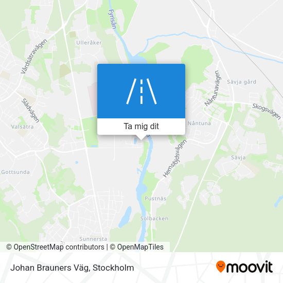 Johan Brauners Väg karta
