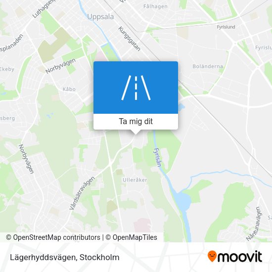 Lägerhyddsvägen karta