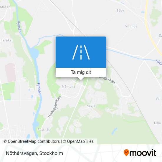 Nöthårsvägen karta