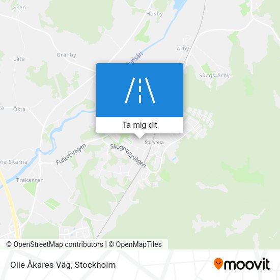 Olle Åkares Väg karta