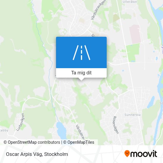 Oscar Arpis Väg karta