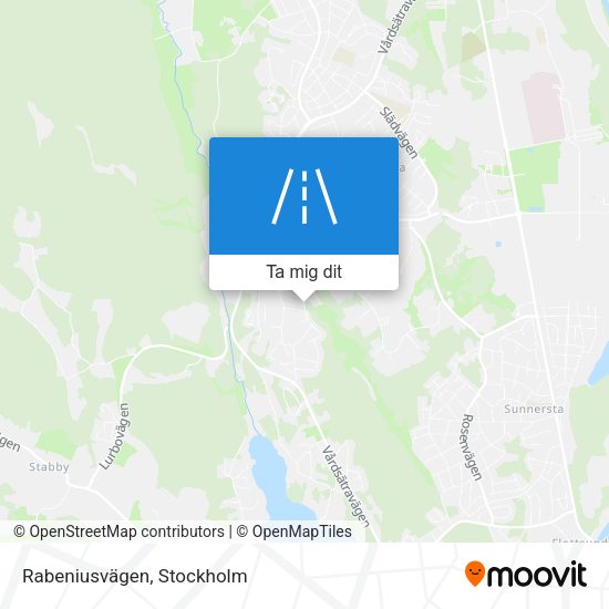 Rabeniusvägen karta