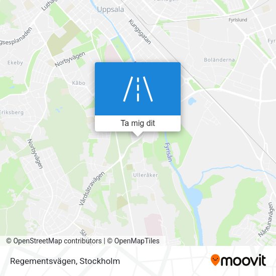 Regementsvägen karta