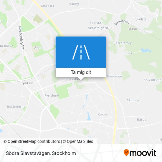 Södra Slavstavägen karta