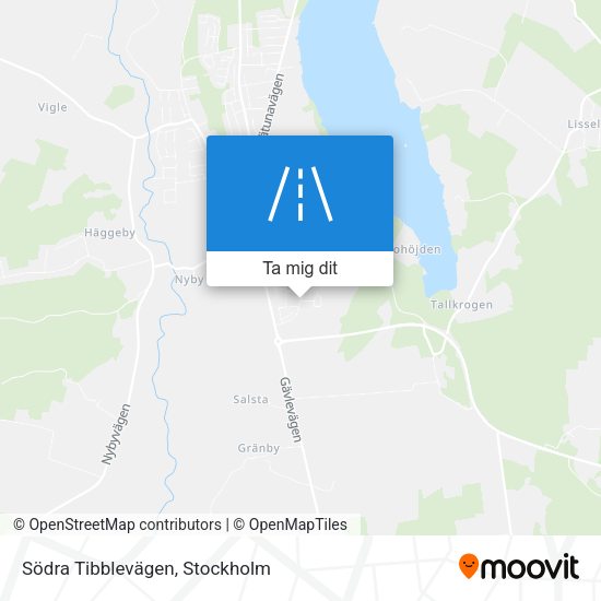 Södra Tibblevägen karta