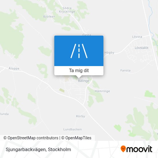Sjungarbackvägen karta