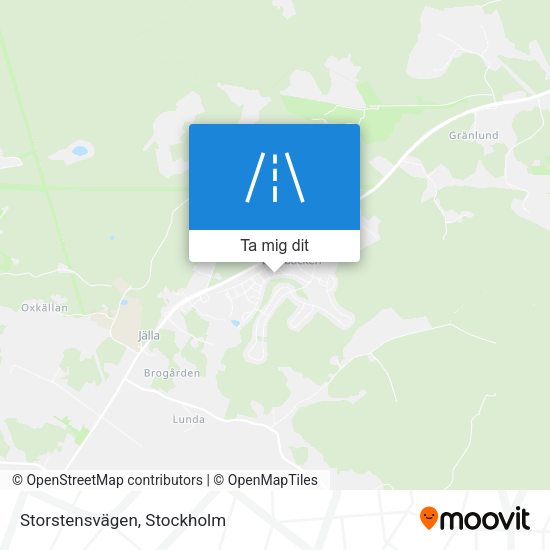 Storstensvägen karta