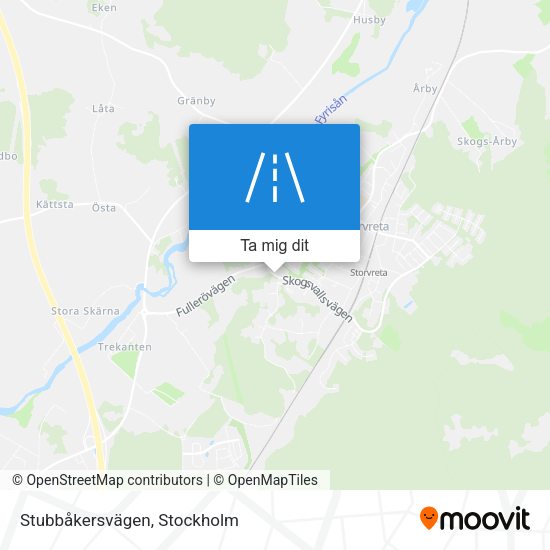 Stubbåkersvägen karta