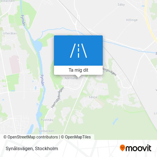 Synålsvägen karta