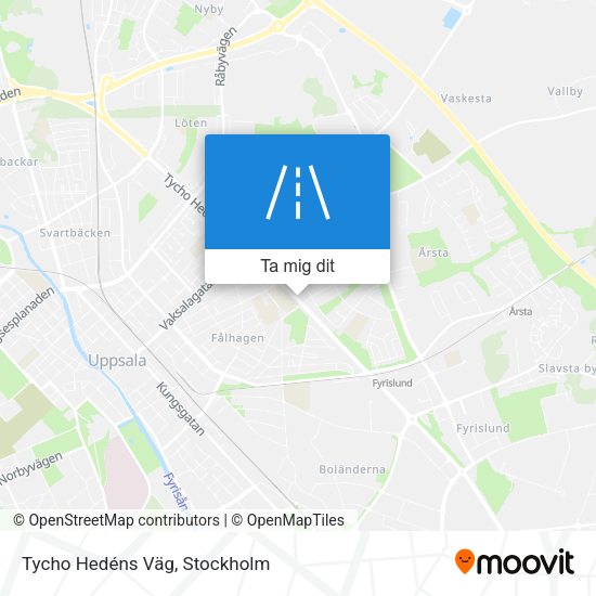 Tycho Hedéns Väg karta