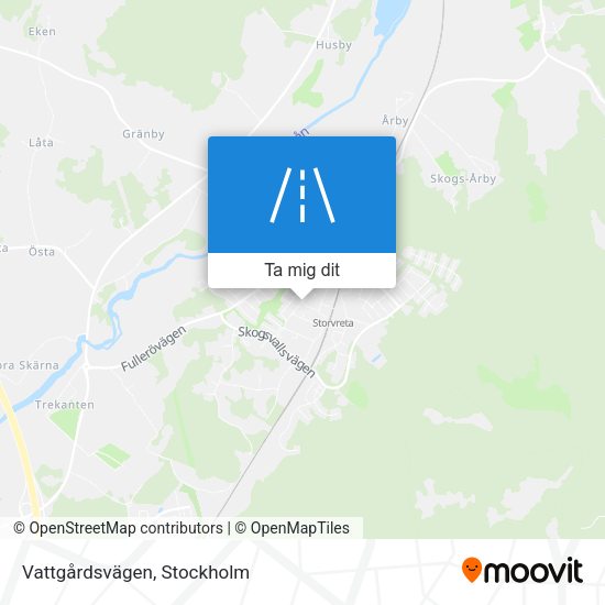 Vattgårdsvägen karta