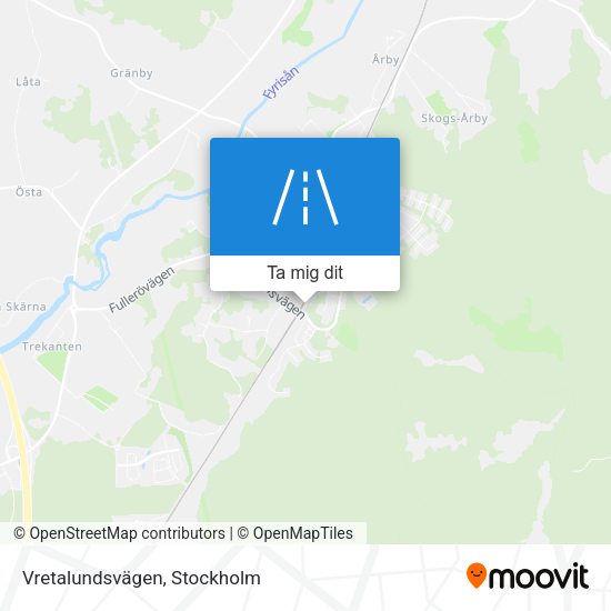 Vretalundsvägen karta