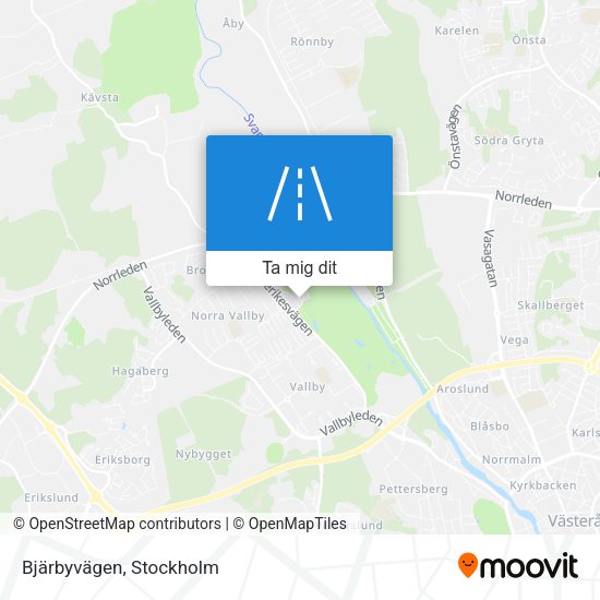 Bjärbyvägen karta