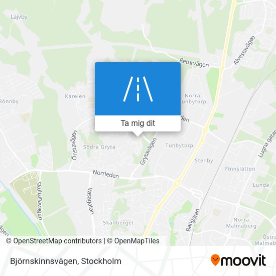 Björnskinnsvägen karta