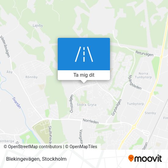 Blekingevägen karta