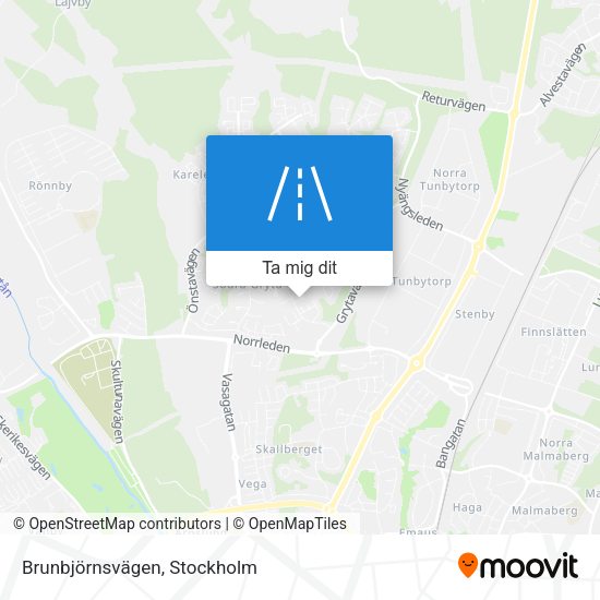 Brunbjörnsvägen karta