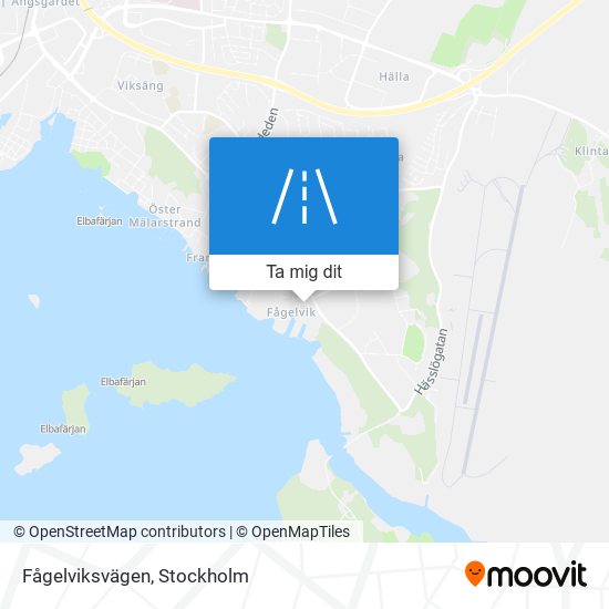 Fågelviksvägen karta