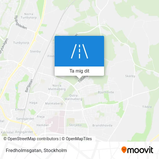 Fredholmsgatan karta