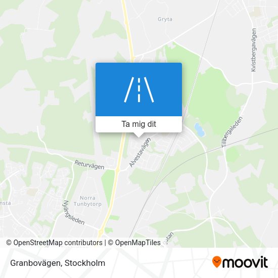 Granbovägen karta