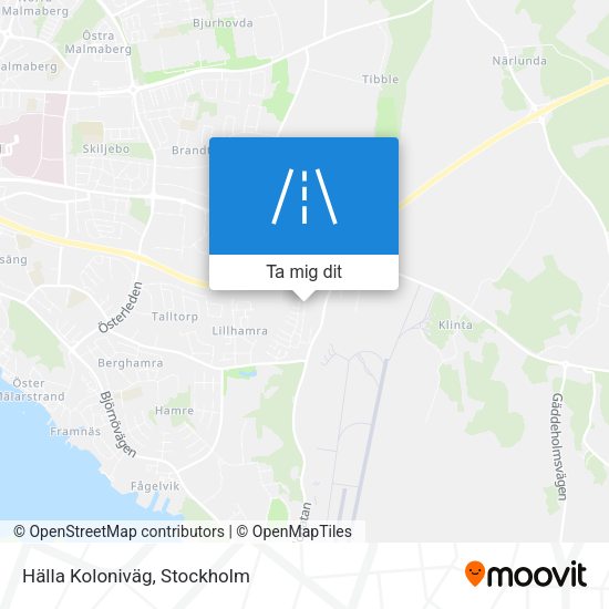 Hälla Koloniväg karta