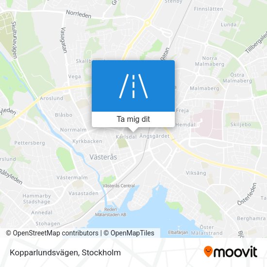 Kopparlundsvägen karta