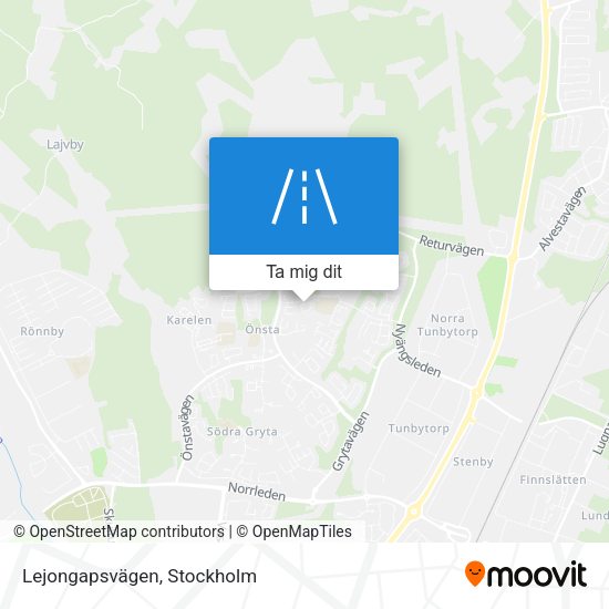 Lejongapsvägen karta