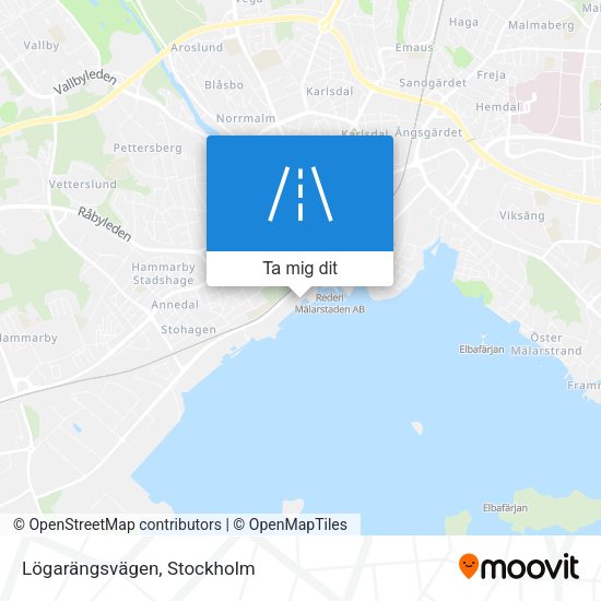 Lögarängsvägen karta