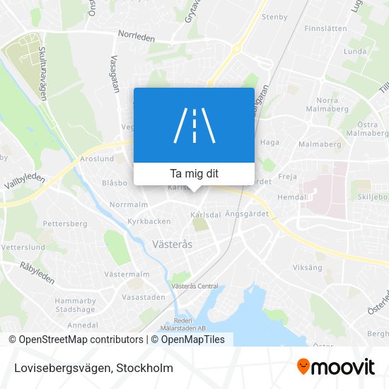 Lovisebergsvägen karta