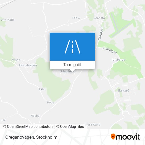 Oreganovägen karta