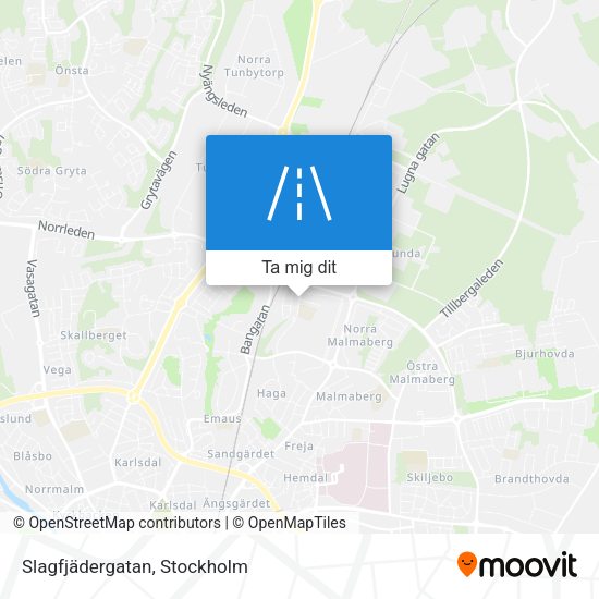 Slagfjädergatan karta