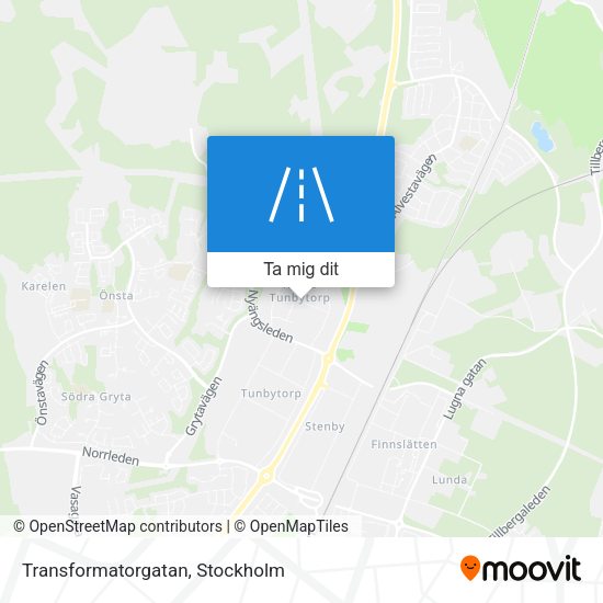 Transformatorgatan karta