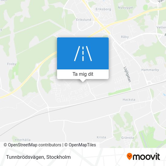 Tunnbrödsvägen karta