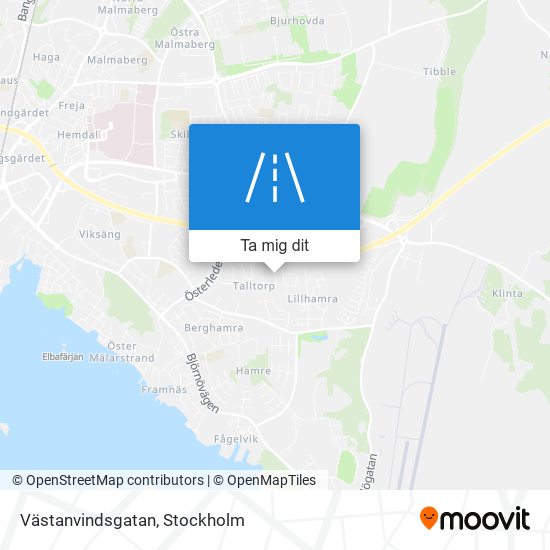 Västanvindsgatan karta