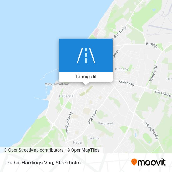 Peder Hardings Väg karta