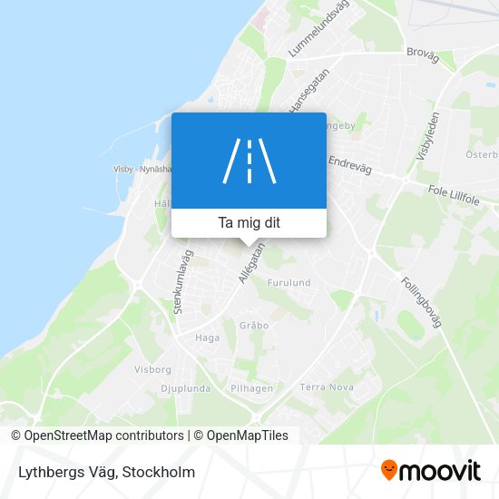 Lythbergs Väg karta