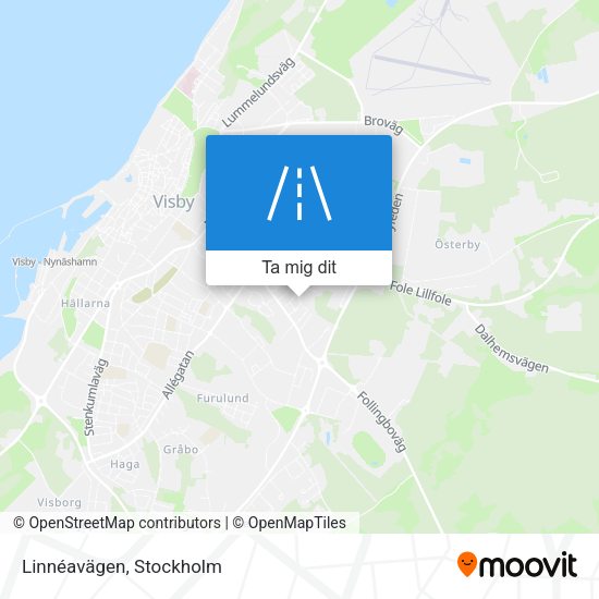 Linnéavägen karta