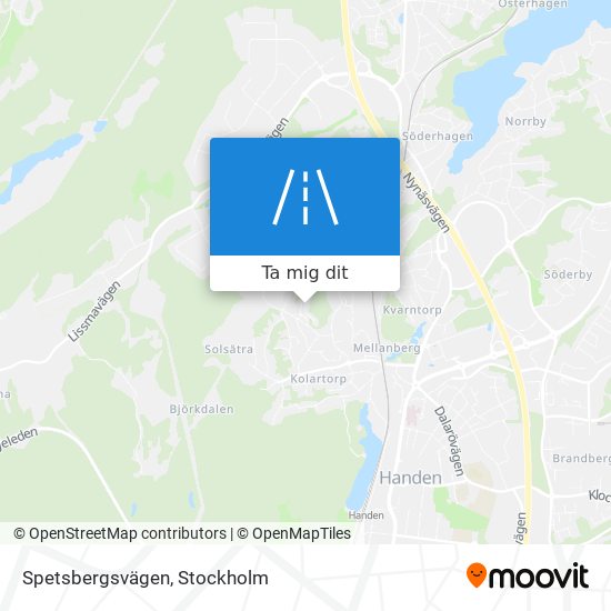 Spetsbergsvägen karta