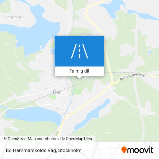Bo Hammarskölds Väg karta