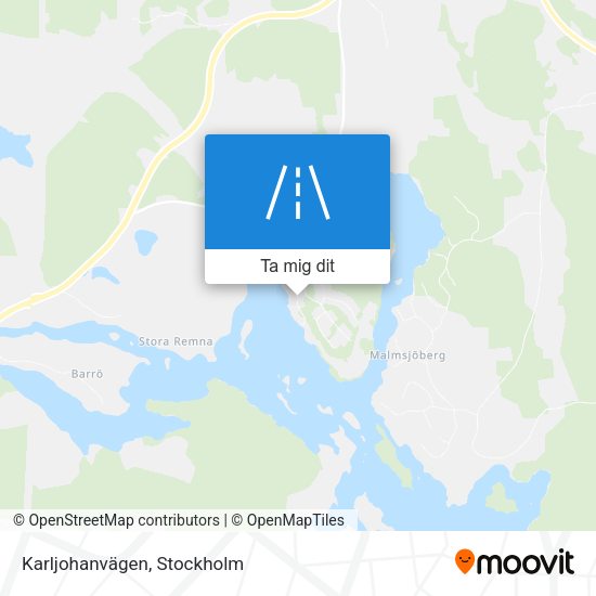 Karljohanvägen karta