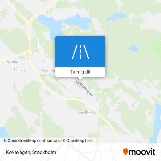 Kovavägen karta