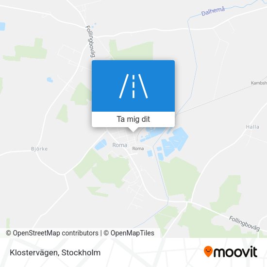 Klostervägen karta